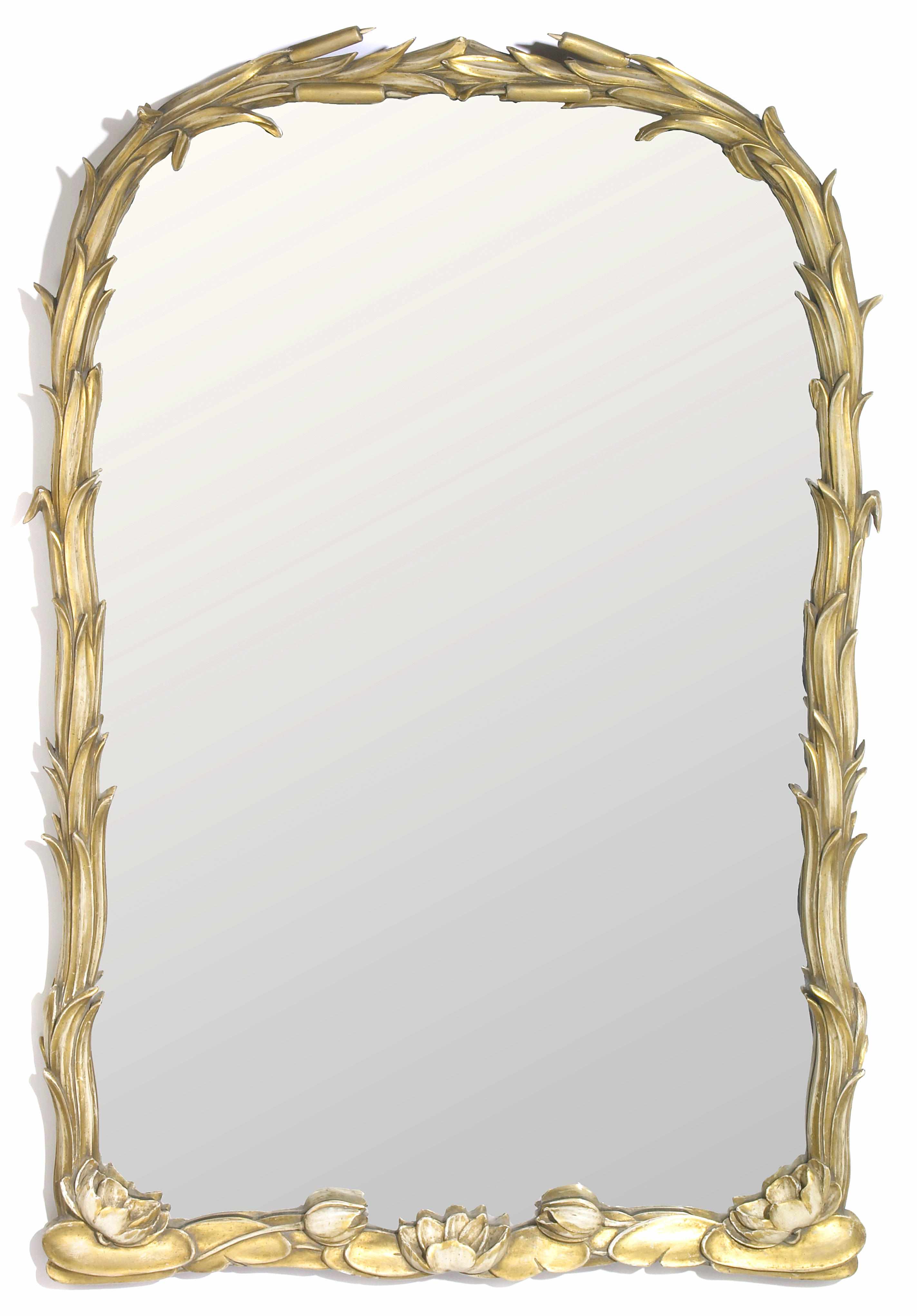 Appraisal: An Art Nouveau carved giltwood mirror late th early th