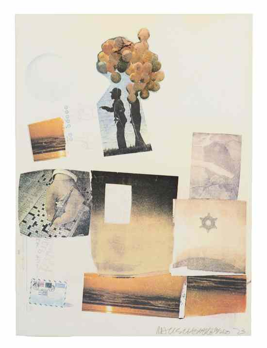 Appraisal: Robert Rauschenberg American - Support lithograph edition of signed Rauschenberg