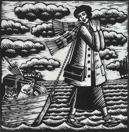 Appraisal: Deborah Klein born Travelling Light linocut x cm