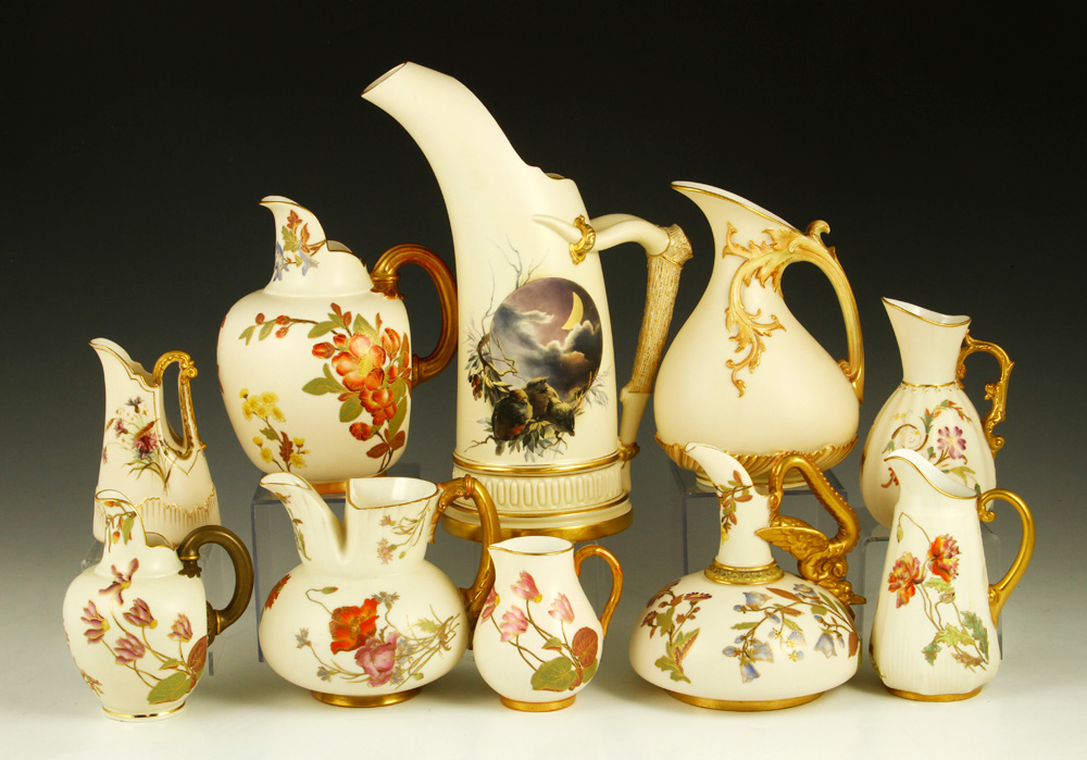 Appraisal: - Collection of Royal Worcester Ewers and Pitchers Collection of