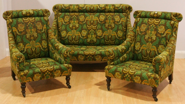 Appraisal: A late Victorian sofa and two armchairs