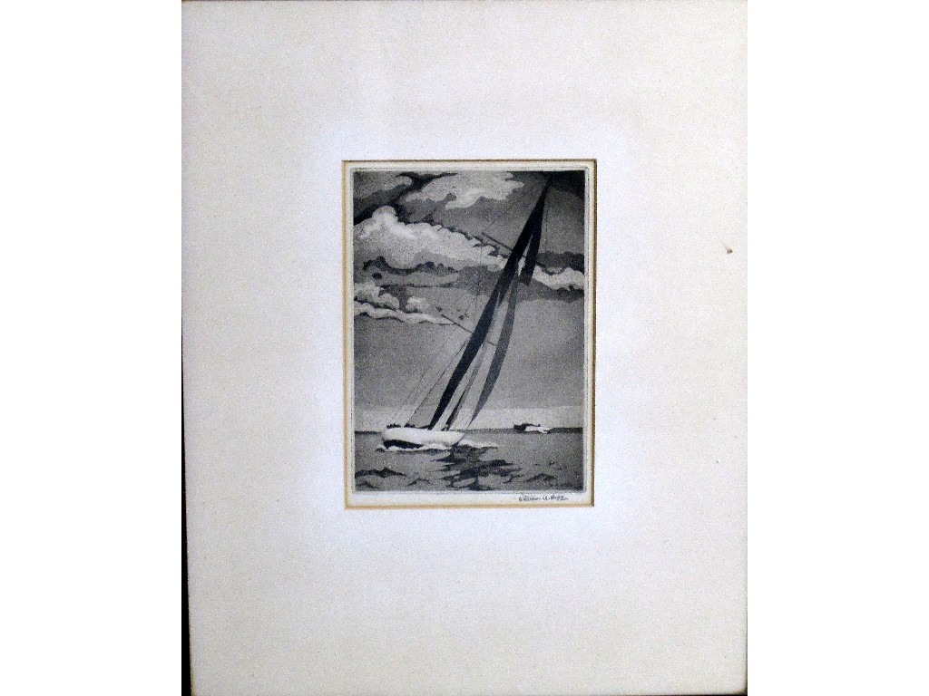 Appraisal: WILLIAM A HOGG Sand grained etching 'Speed' signed in pencil