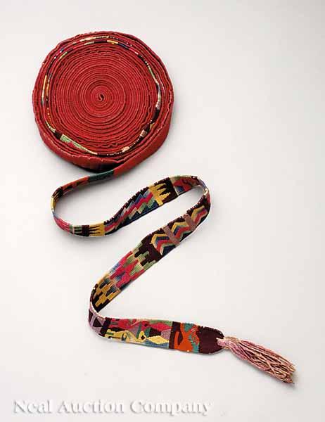 Appraisal: A Vintage Guatemalan Woven Cloth Band of Extraordinary Length fine