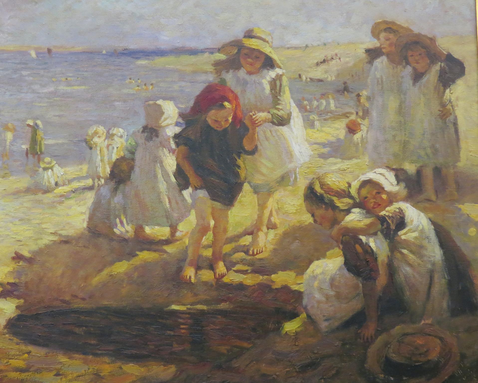 Appraisal: After Dame Laura Knight - oil on canvas On the