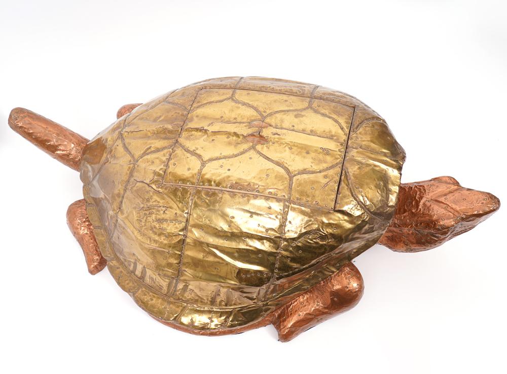 Appraisal: ARTHUR COURT COPPER BRASS TURTLE BOXTurtle box in brass and