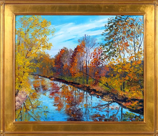 Appraisal: Perkiomen Creek-Fall oil on canvas x SLR W Jachwak titled