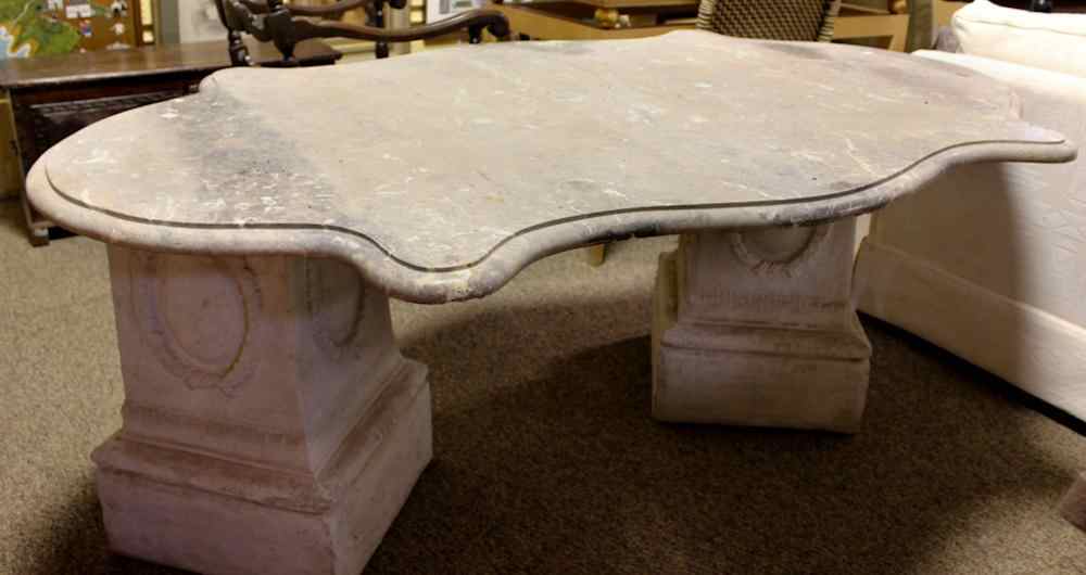 Appraisal: PAIR OF CHINESE CONTEMPORARY SQUARE TABLES each with stone top