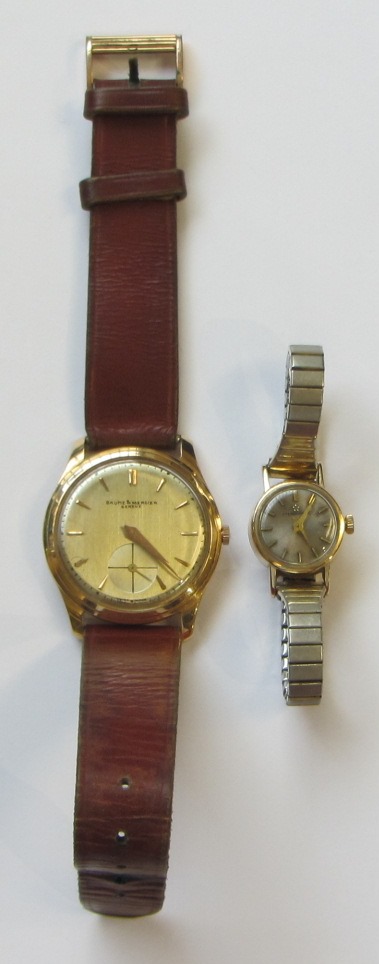 Appraisal: A gentleman's gold circular cased Baume Mercier wristwatch with a