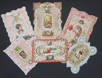 Appraisal: Lot of Six Fancy Valentines circa 's Pretty Valentine with