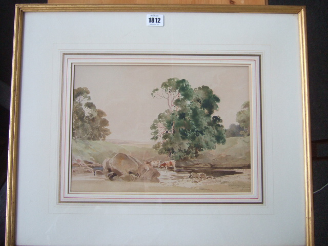 Appraisal: Percy Lancaster - Cattle watering watercolour signed and dated '