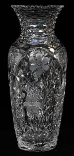 Appraisal: BRILLIANT PERIOD HAND CUT CRYSTAL FLOWER VASE H Circa Hand