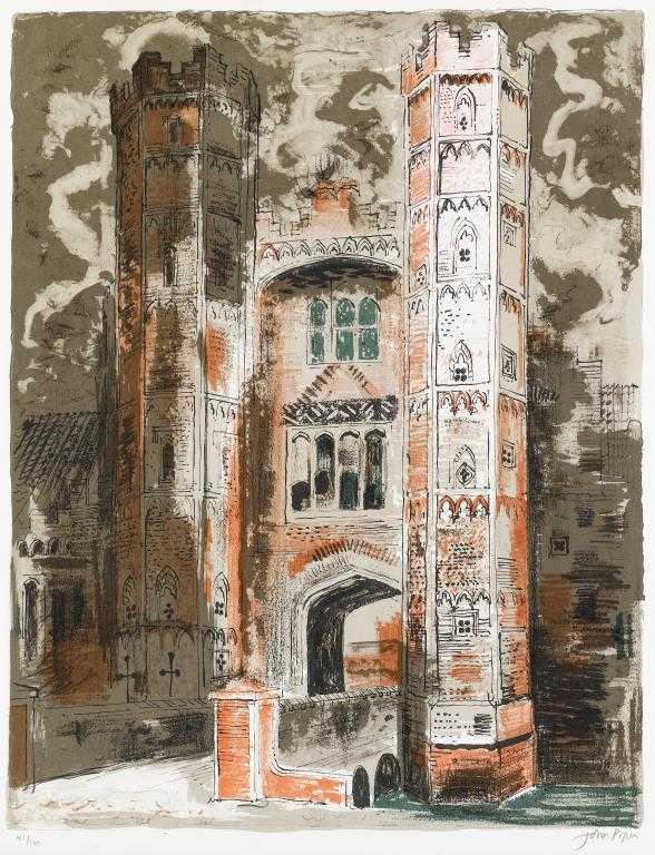 Appraisal: JOHN PIPER CH - OXBURGH HALL NORFOLK L lithograph on