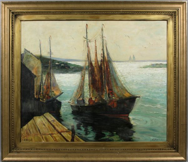 Appraisal: Anthony Thieme - and G Higgins student harbor scene o