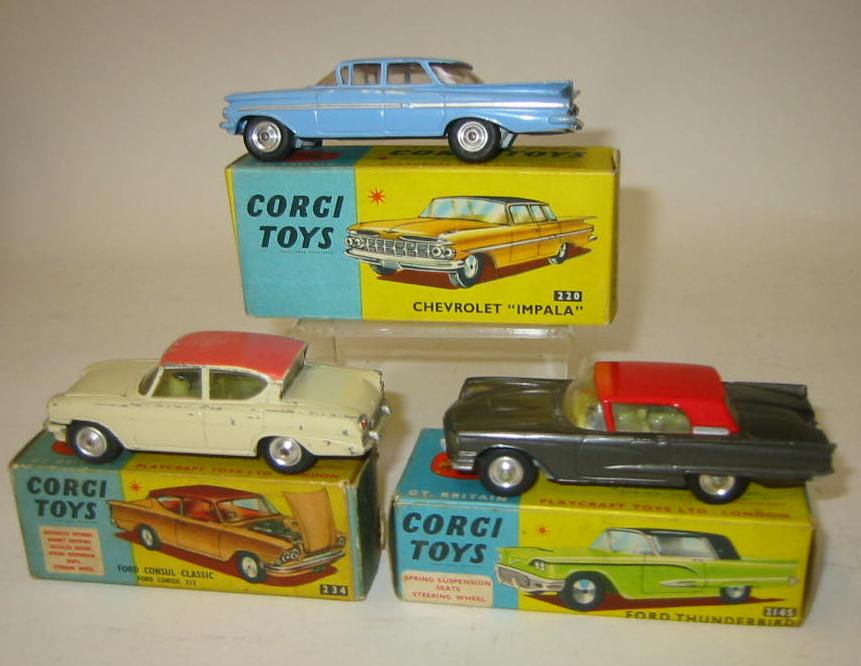 Appraisal: Ford Thunderbird Chevrolet Impala powder blue and Ford Consul Classic