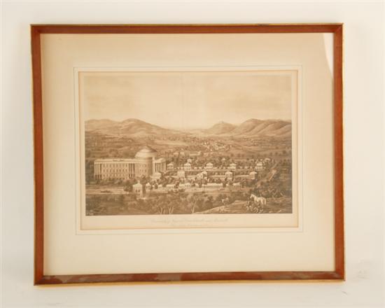 Appraisal: Print of the University of Virginia From Lewis Mountain in