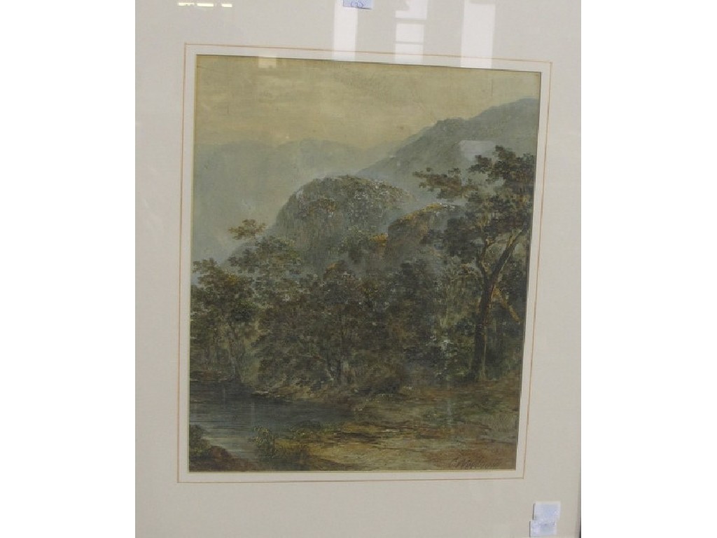 Appraisal: CHARLES WOOLNOTH Watercolour 'Loch Long' signed and entitled lower right