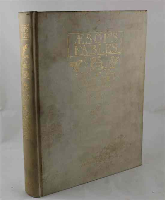 Appraisal: RACKHAM A illus AESOP'S FABLES signed limited edition no white