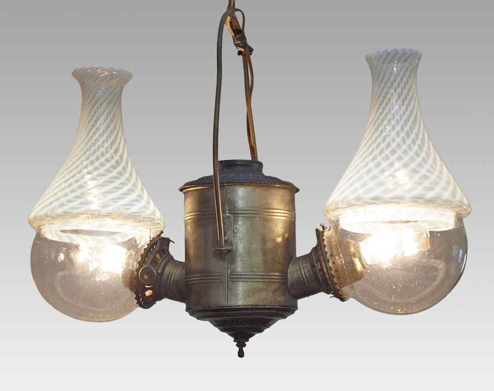 Appraisal: PIECE ANGLE LAMP COMPANY LAMPS Both have been converted to