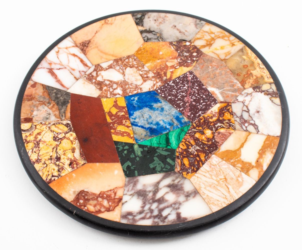 Appraisal: GRAND TOUR SPECIMEN MOSAIC ROUND PLATEAU Grand Tour mineral specimen