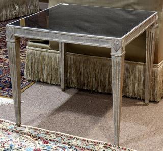 Appraisal: Neoclassical style silvered occasional table Neoclassical style silvered occasional table