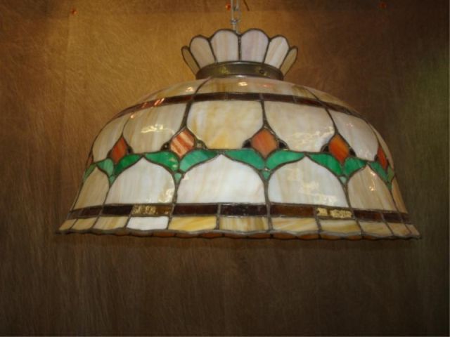 Appraisal: Leaded Glass Fixture From a Long Island estate