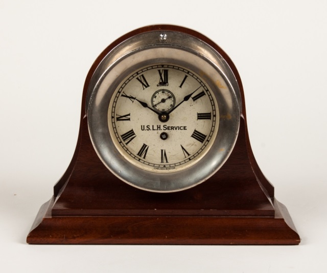 Appraisal: Chelsea U S L H service nickel-plated clock early th