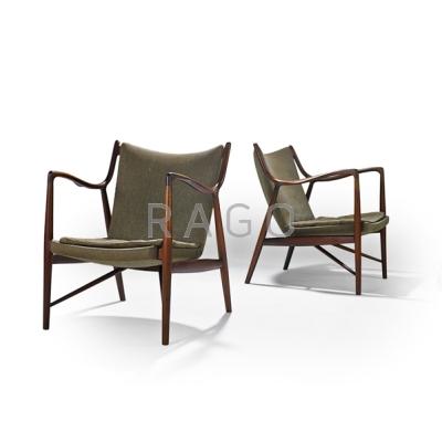 Appraisal: FINN JUHL NIELS VODDER Pair of lounge chairs NV Denmark