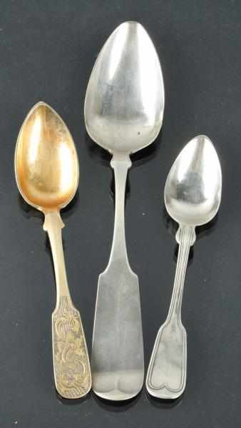 Appraisal: Lot of Coin Silver Spoons Description Includes one spoon by