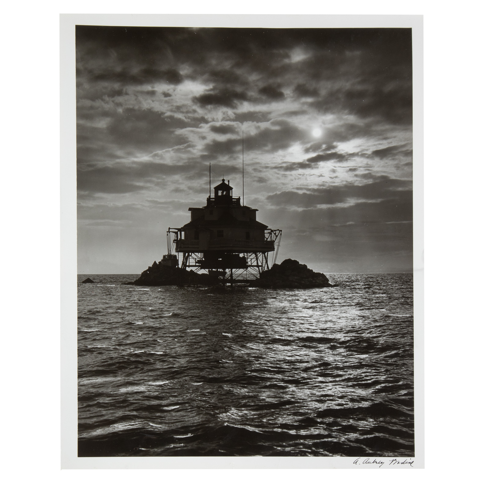 Appraisal: A AUBREY BODINE THOMAS POINT LIGHT American - Gelatin silver