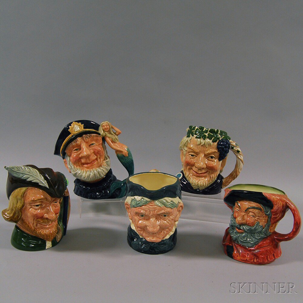 Appraisal: Five Royal Doulton Character Jugs th century titled Old Salt