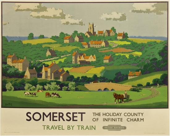 Appraisal: TRIPP Alker Herbert Sir - SOMERSET British Railways lithograph in