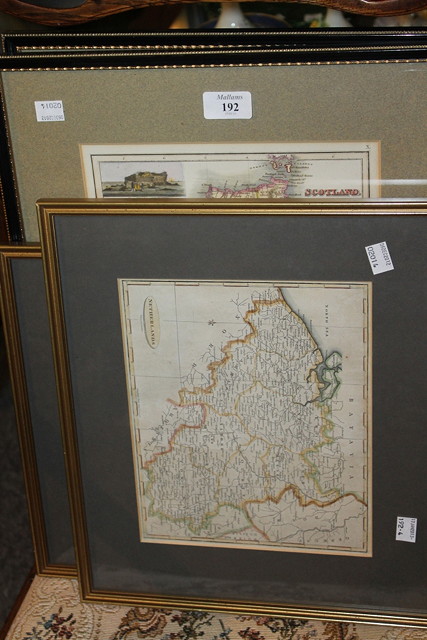 Appraisal: A pair of th Century coloured engraved maps showing Scotland