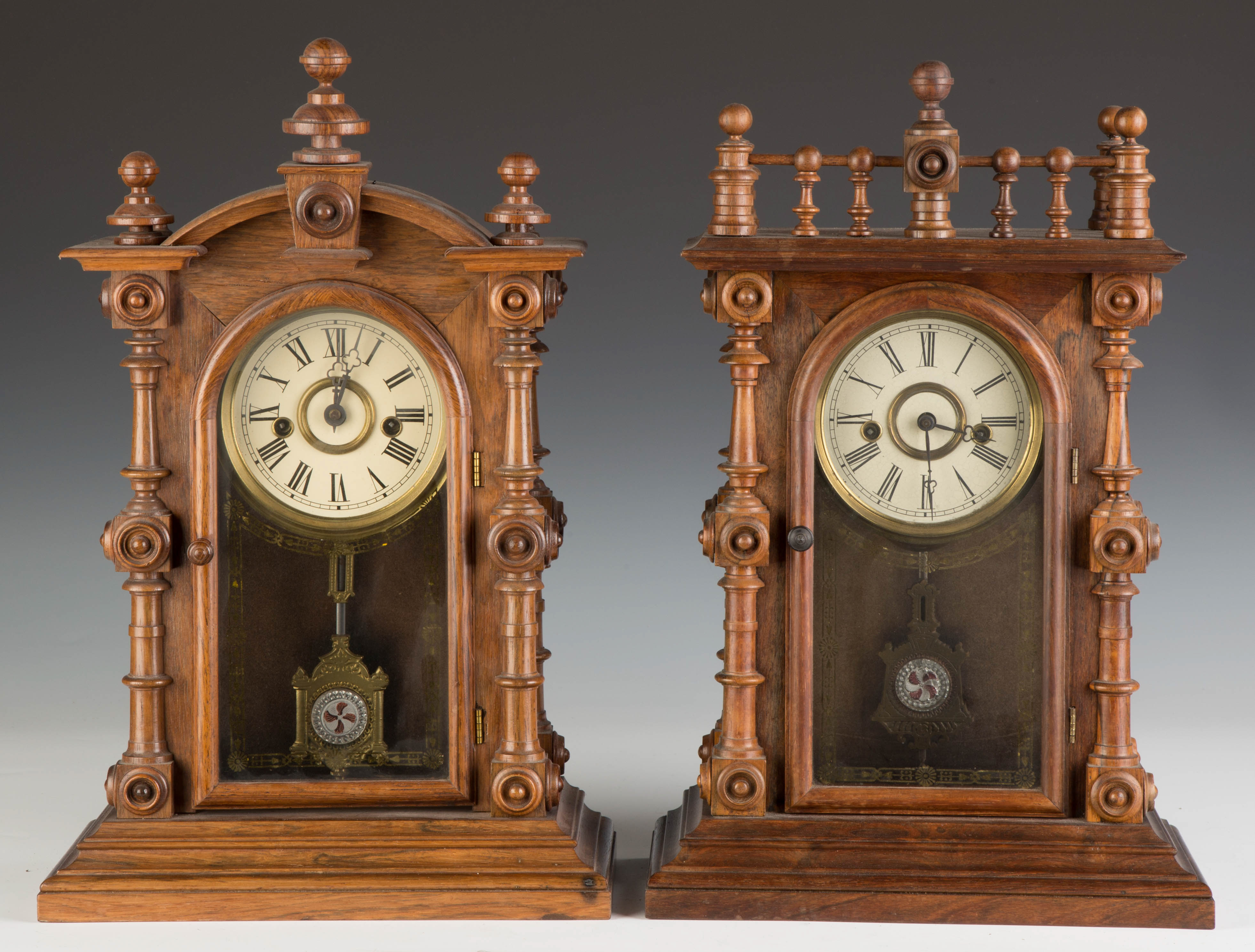 Appraisal: Two Welch Rosewood Patti Shelf Clocks L - Rosewood case