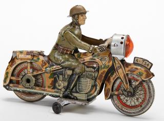 Appraisal: Military Motorcycle Military Motorcycle Germany CKAO ca s Wind-up camouflage-painted