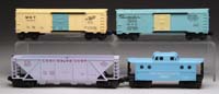 Appraisal: LOT OF FOUR LIONEL O GAUGE FREIGHT CARS Special girls