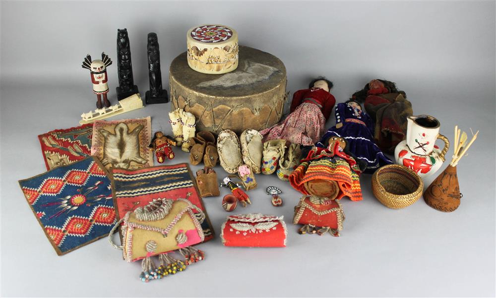 Appraisal: SOUVENIR GROUP native and non-native items produced for the tourist