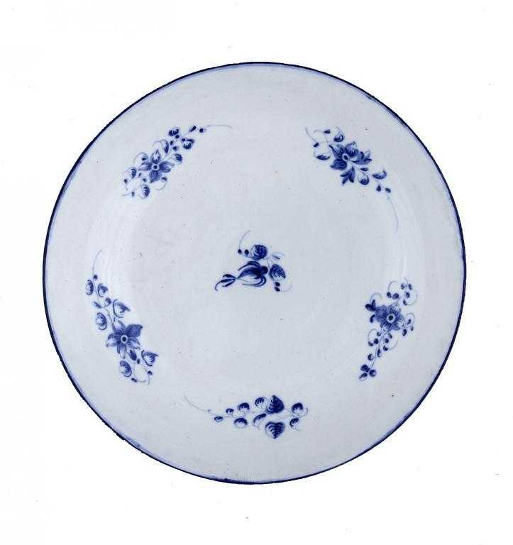 Appraisal: A CAUGHLEY SAUCER-DISH painted in underglaze blue with French Sprigs