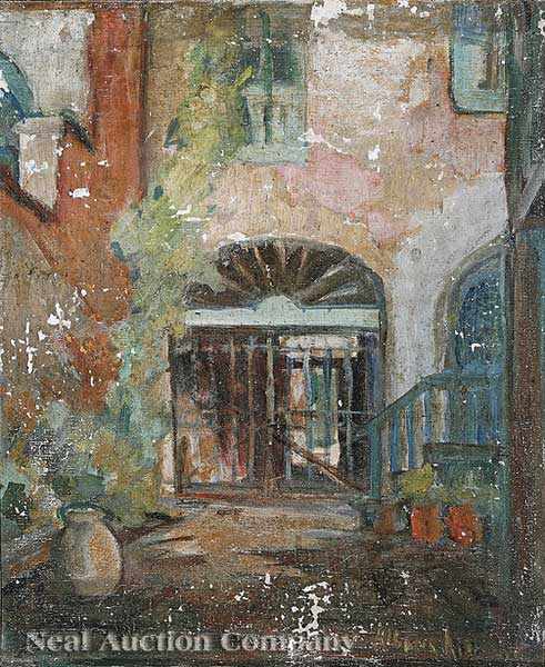 Appraisal: Alberta Kinsey American Louisiana - Brulatour Courtyard oil on canvas