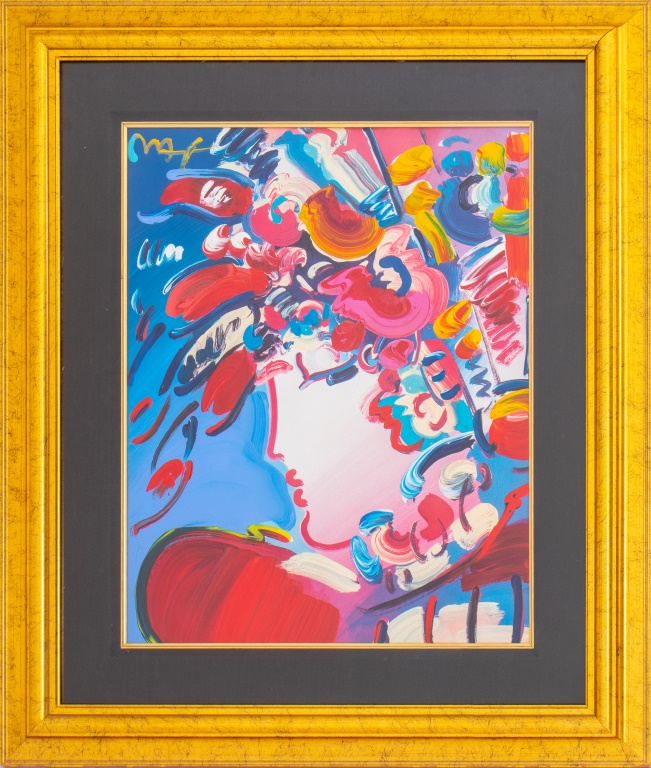 Appraisal: PETER MAX BLUSHING BEAUTY MIXED MEDIA Peter Max American b