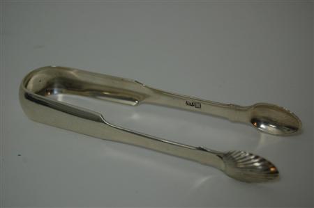 Appraisal: Arbroath - a pair of Scottish provincial sugar tongs by