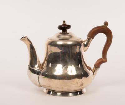 Appraisal: A th Century German silver teapot Mau Dresden fitted a