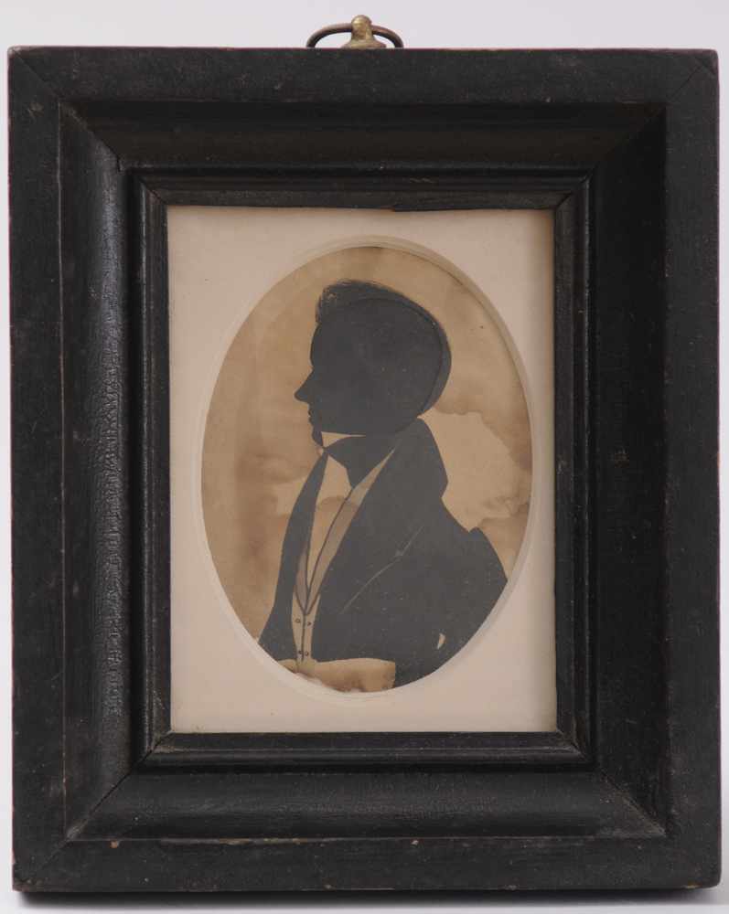 Appraisal: AMERICAN SILHOUETTE PORTRAIT OF A GENTLEMAN EARLY TH C Watercolor