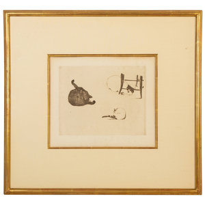 Appraisal: douard Manet French - Les Chats Circa - etching and