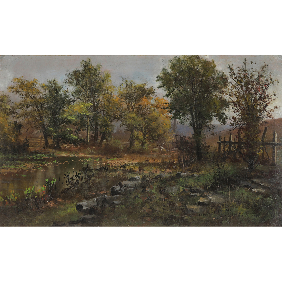 Appraisal: PAINTING MEYER STRAUS Meyer Straus American - Stouts Creek Missouri