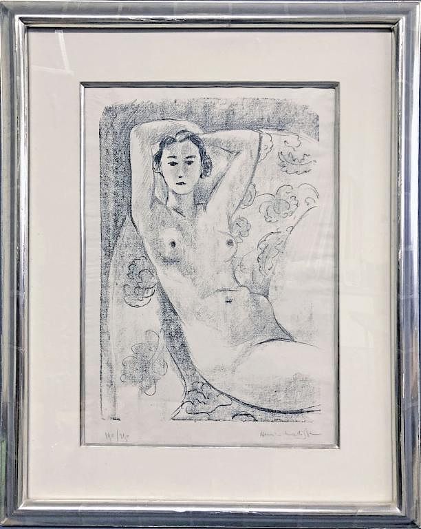 Appraisal: Henri Matisse Signed Lithograph Nu Assis dans Henri Matisse France