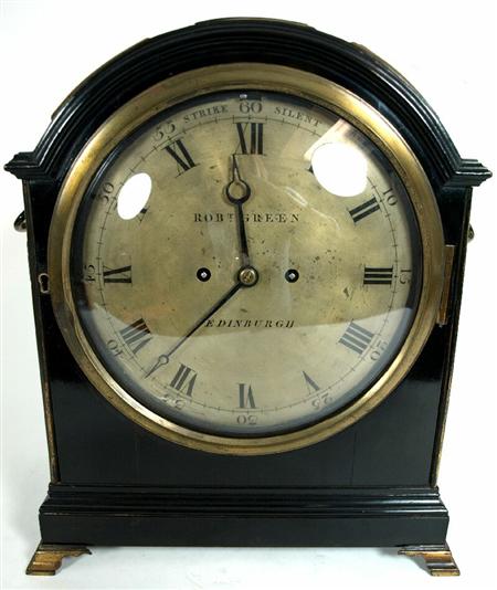 Appraisal: A Regency ebonised bracket clock By Robert Green of Edinburgh