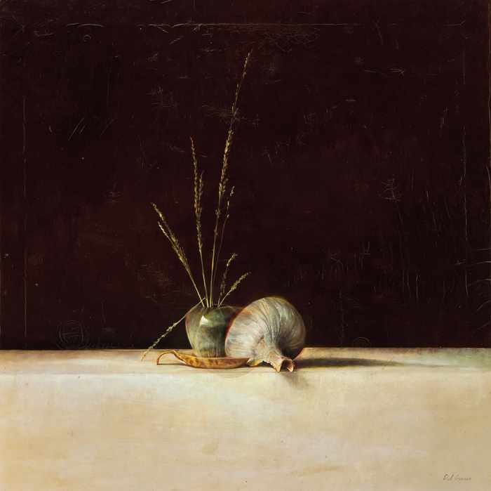 Appraisal: JAMES DEL GROSSO American b ''Wild Grasses and Shell'' oil