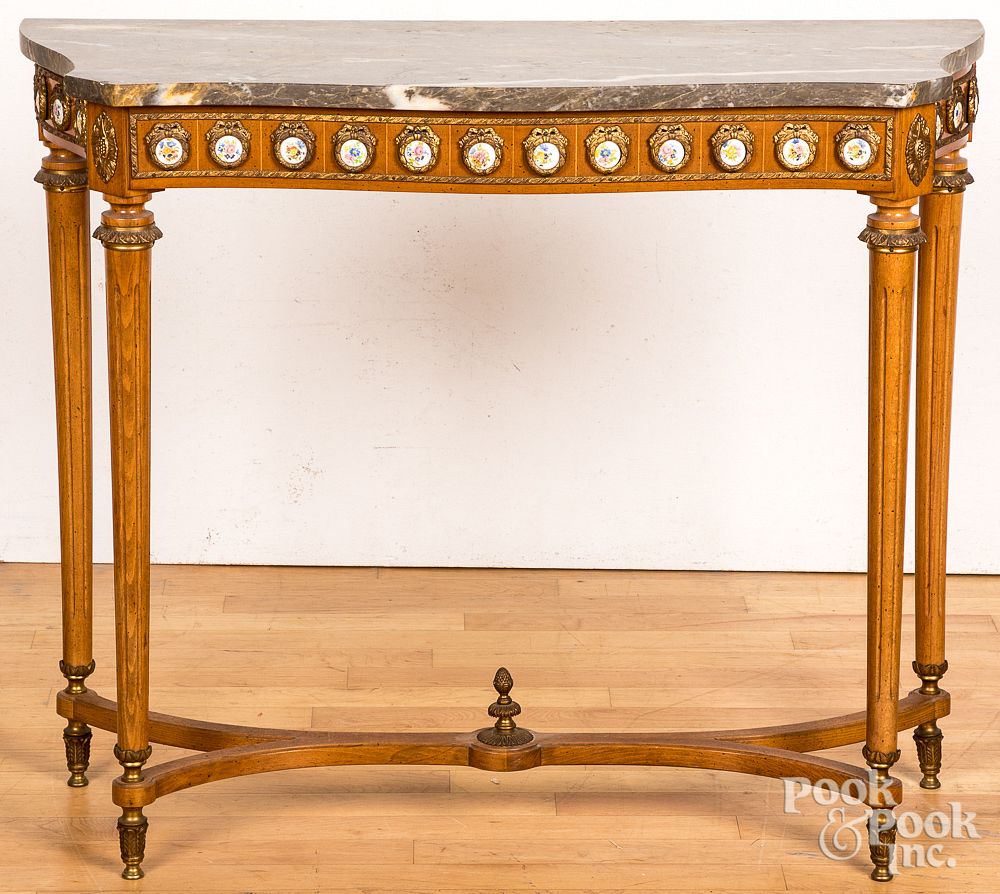 Appraisal: Spanish marble top pier table th c Spanish marble top