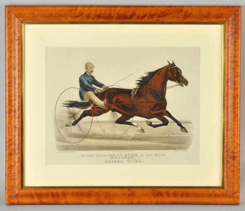 Appraisal: Lot of Currier Ives Buggy Racing Prints Copyrighted Matted and