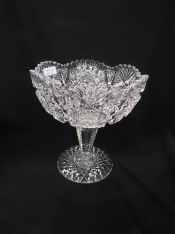 Appraisal: Cut Glass Bowl on Pedestal Base brilliant period diameter tall